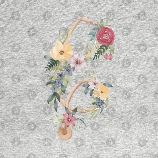 Stethoscope with florals by Harpleydesign